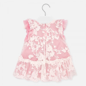 Rochie tiul brodat bebe fetita