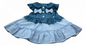 Rochiță din bumbac, blue jeans, Sarabanda