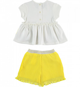 Set tricou si pantalon galben