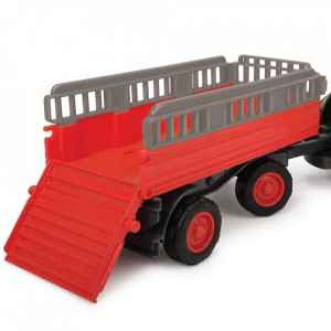 Tractor Dickie Toys Happy Ferguson Animal Trailer cu remorca si figurina cal