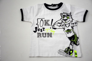 Tricou baieti , sarabanda , bumbac , alb