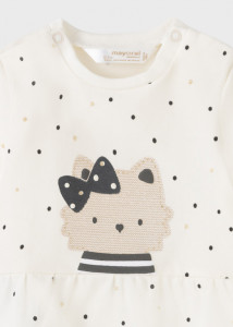 Tricou cu mânecă lungă ECOFRIENDS cu imprimeu, pentru nou-nascut fată, Mayorall