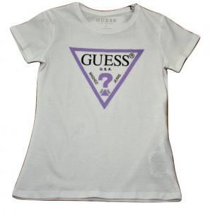 Tricou Guess logo cu mov