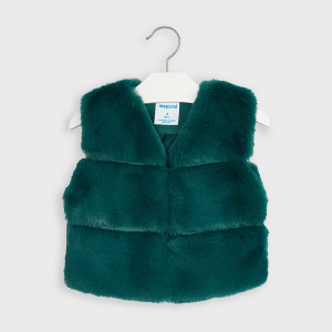 Vesta de blanita verde scurta