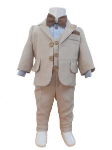 Costum pentru botez în 6 piese cu cămașă body