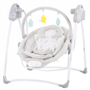 Leagan electric si balansoar Chipolino Paradise grey little stars
