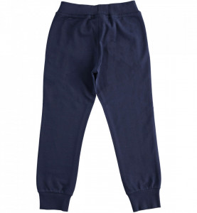 Pantalon din bumbac pentru sport, lung bleumarin, de băiat din bumbac, IDO