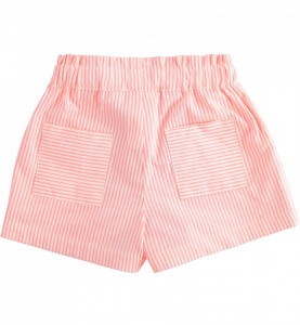 Pantalon scurt cu dungi portocalii de fete IDO