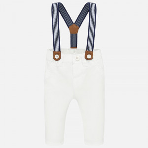 Pantaloni lungi bretele bebe baiat nou-nascut