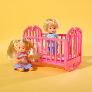 Papusa Simba Steffi Love 29 cm Baby World cu 2 copii, 1 bebelus si accesorii