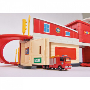 Pista de masini Dickie Toys Fireman Sam Fire Rescue Center cu elicopter si accesorii