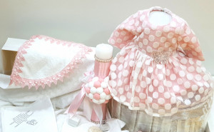 Rochie de botez Annabell cu trusou asortat