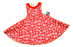 Rochie de fete cu imprimeuri albe