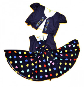 Rochie fete cu inimioare colorate