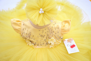 Rochie printesa Celesta galbena