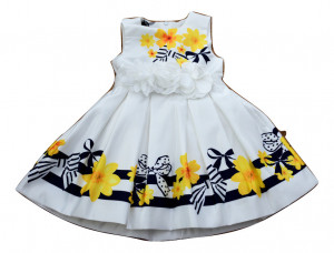 Rochie, Sarabanda, ivoire cu imprimeu floral