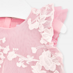 Rochie tiul brodat bebe fetita