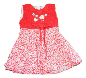 Rochita din poplin rosie