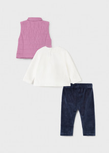 Set 3 piese leggings pentru bebe fată, Mayoral