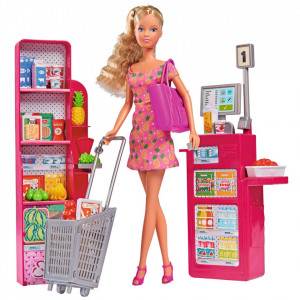 Set Simba Steffi Love Supermarket cu papușă 29 cm și accesorii