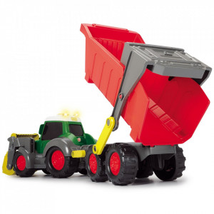 Tractor Dickie Toys Happy Farm cu remorca