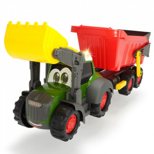 Tractor Dickie Toys Happy Farm cu remorca