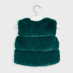 Vesta de blanita verde scurta