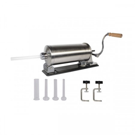 Aparat de umplut Carnati Elefant KY-2006PA, 3 kg, metal/inox, Orizontal/Rabatabil+ 4 palnii, prindere de masa
