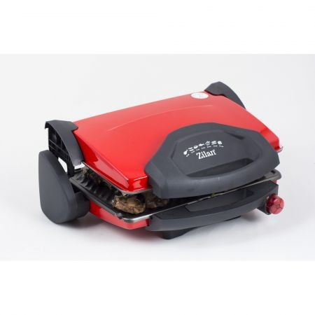 Sandwich-maker mare Zilan ZLN-9911, Putere 2000 W, Rosu, Placi antiaderente model grill, Capacitate 4 sandwich-uri