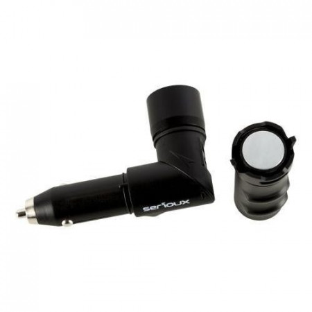 Lanterna tip baterie portabila Serioux 3 in 1, 1400mAh, 1x USB, Black