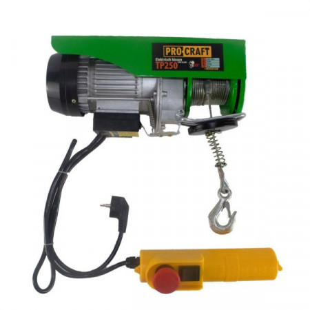 Troliu electric palan Procraft TP250, 540W, cu kit montare, Capacitate 250kg