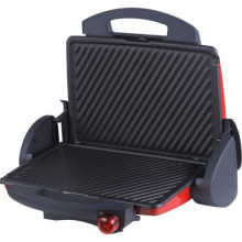 Sandwich-maker mare Zilan ZLN-9911, Putere 2000 W, Rosu, Placi antiaderente model grill, Capacitate 4 sandwich-uri