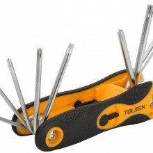 Set de 8 chei hexagonale torx pliabile Cr-V T9-T40 20059