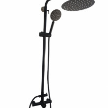 Coloana de dus MIXXUS SUS-003-J BLACK 20 cm + baterie si para, monocomanda, furtun flexibil