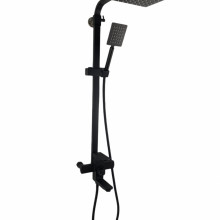 Coloana de dus Mixxus KUB-009-J NEGRU, 120 cm + baterie si para, monocomanda, furtun flexibil