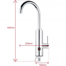 Robinet electric (instant apa calda) Inox Aquatic Elefant cu display digital SC30H45X