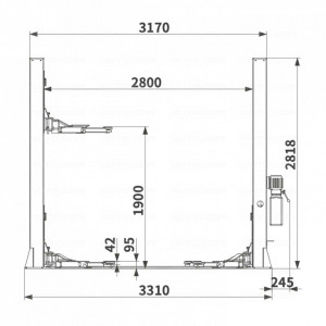Elevator 2 coloane Reihmann RHM 242 M Profesional