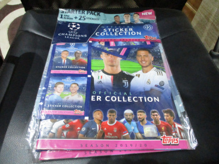 Starter Pack Prazan album sa 5 punih kesica Liga Šampiona 2019/20 Topps