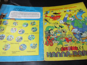 Kompletno popunjen album Smehotresna olimpijada Hanna-Barbera Jež