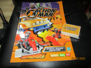 Prazan album i kompletan set sličica Action Man Magic box int