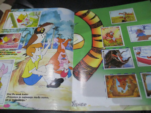 Kompletno popunjen album Vini Pu i Prijatelji Panini