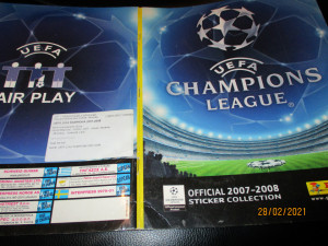 Kompletno popunjen album Champions league 2007-2008 Panini