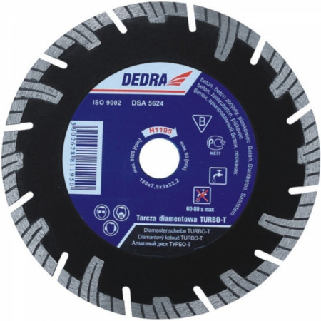 Disc diamantat pentru beton armat, diametru 150mm - Standard - H1194 - Dedra
