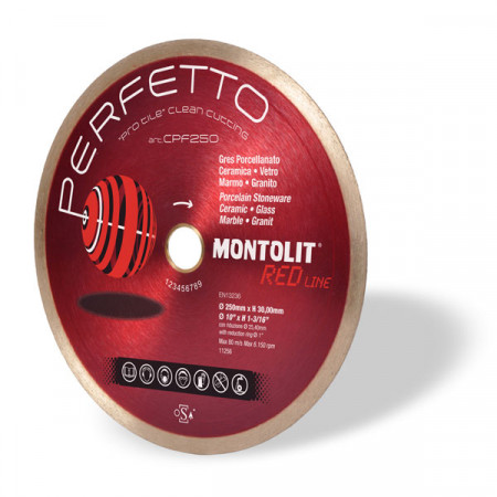 Disc diamantat Montolit CPF300 - taiere cu apa - pt. portelan, placi ceramice glazurate, sticla, etc.