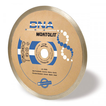 Disc diamantat Montolit DNA CX300 - taiere cu apa - pt. portelan, ceramica, marmura, etc.