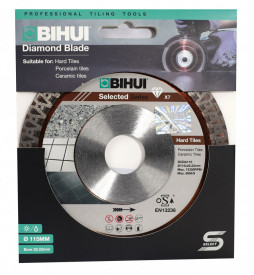 Disc Diamantat pt. Placi dure, Portelan dur, Placi ceramice 115x22.2 (mm) Super Premium - BIHUI-DCDA115