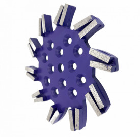 Disc stea cu segmenti diamantati pt. slefuire pardoseli - segment dur - Albastru - 250 mm - prindere 19mm - DXDY.8501.250.11.23