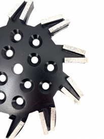 Disc stea cu segmenti diamantati pt. slefuire pardoseli - segment foarte fin - Negru - 250 mm - prindere 19mm - DXDY.8501.250.11.73