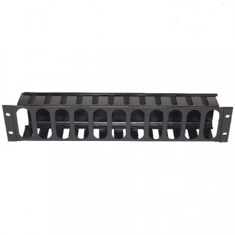 Organizator cabluri, cu degete si capac, montare orizontala, 19"/1U