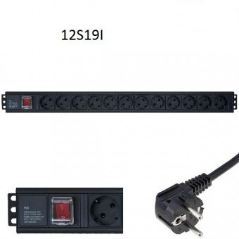 Priza de rack 19" Conect Central Schuko Posturi Schuko 12